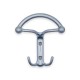 Metal coat hanger 5040, matte anodized 14. Furniture hooks