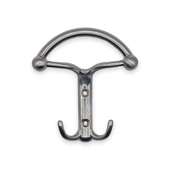 Метална закачалка за портманто 5040, инокс 14. Мебелни закачалки