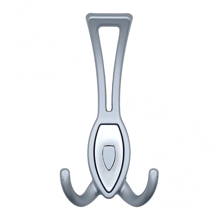Metal coat hanger for hallway 150, matte chrome + matte chrome 14. Furniture hooks
