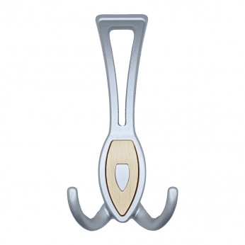 Метална закачалка за антре 150, мат хром + бреза 14. Мебелни закачалки