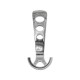 Modern metal coat rack for hallway and entrance hall 1430, chrome 14. Furniture hooks