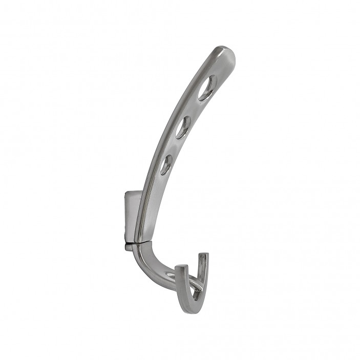 Modern metal coat rack for hallway and entrance hall 1430, chrome 14. Furniture hooks