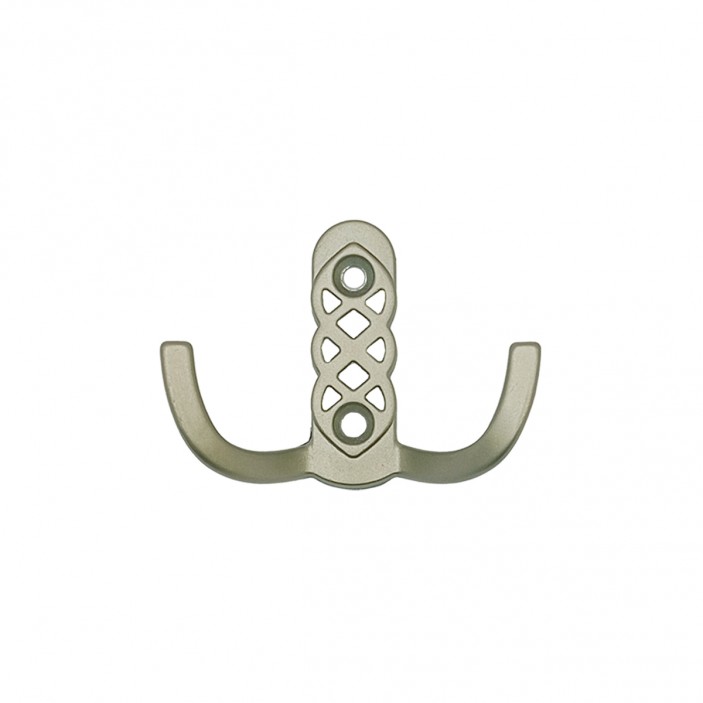 Small luxury furniture hanger for hallway and corridor with braid - 5220 - satin 14. Furniture hooks