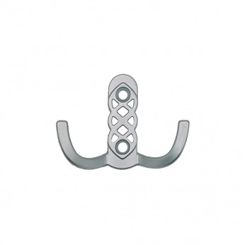 Малка луксозна мебелна закачалка за антре и коридор с плетеница - 5220 - мат хром 14. Мебелни закачалки