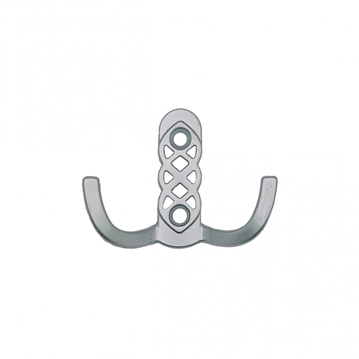 Малка луксозна мебелна закачалка за антре и коридор с плетеница - 5220 - мат хром 14. Мебелни закачалки