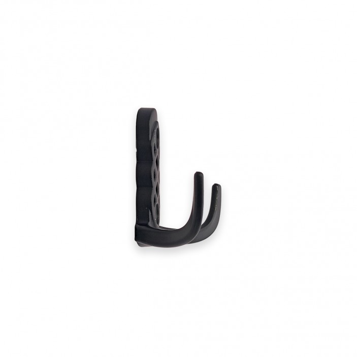 Small luxury furniture hanger for hallway and corridor with braid - 5220 - black 14. Furniture hooks