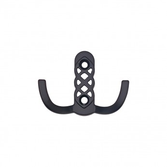 Малка луксозна мебелна закачалка за антре и коридор с плетеница - 5220 - черно 14. Мебелни закачалки