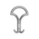 Furniture hanger 636. Modern coat hanger, satin 14L.636.04 - 14. Furniture hooks Furniture hanger 636. Modern coat hanger, satin 14. Furniture hooks