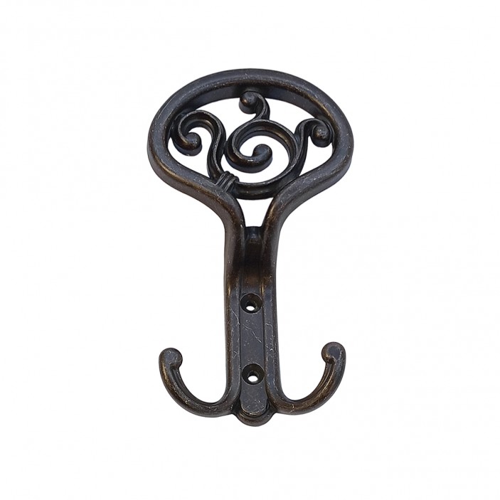 Класическа мебелна закачалка в античено черно – декоративна двойна закачалка за антрета и гардероби - WAP801 14L.WAP801.17 - 14. Мебелни закачалки Класическа мебелна закачалка в античено черно – декоративна двойна закачалка за антрета и гардероби - WAP801 14. Мебелни закачалки