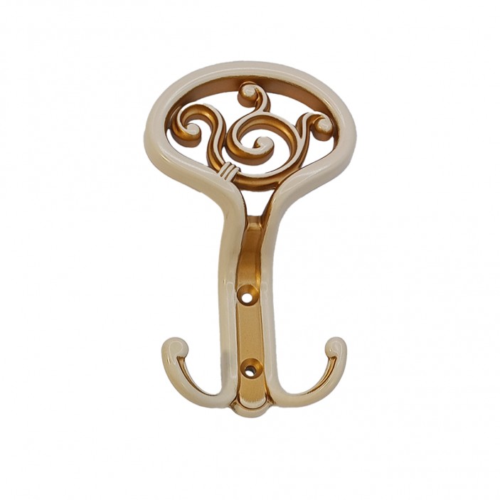 Класическа мебелна закачалка в античено злато патина – декоративна двойна закачалка за антрета и гардероби - WAP801 14L.WAP801.22 - 14. Мебелни закачалки Класическа мебелна закачалка в античено злато патина – декоративна двойна закачалка за антрета и гардероби - WAP801 14. Мебелни закачалки