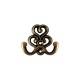 Classic small furniture hanger in antique gold - decorative double hanger for hallways and wardrobes - WAP802 14. Furniture hooks