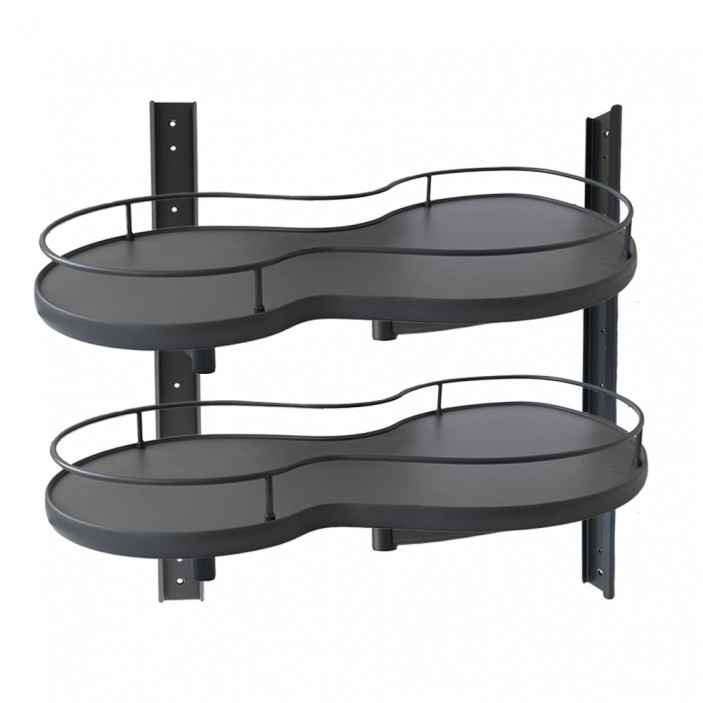 Blind corner cabinet mechanism 450mm, anthracite Kitchen cabinet mechanisms and racks