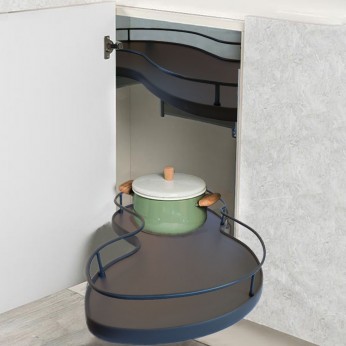 Blind corner cabinet mechanism 450mm, anthracite Kitchen cabinet mechanisms and racks