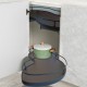 Blind corner cabinet mechanism 450mm, anthracite Kitchen cabinet mechanisms and racks