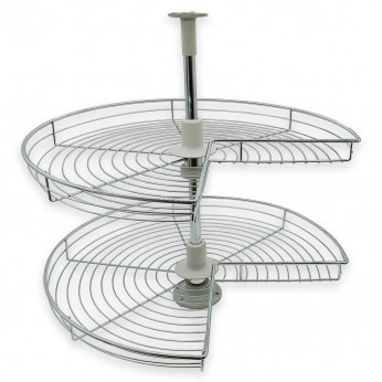 3/4 Two-Tier Corner Rotating Basket for Kitchen Cabinet 18. Kitchen cabinet mechanisms and racks