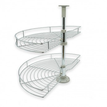 1/2 Two-Tier Corner Rotating Basket for Kitchen Cabinet 18. Kitchen cabinet mechanisms and racks