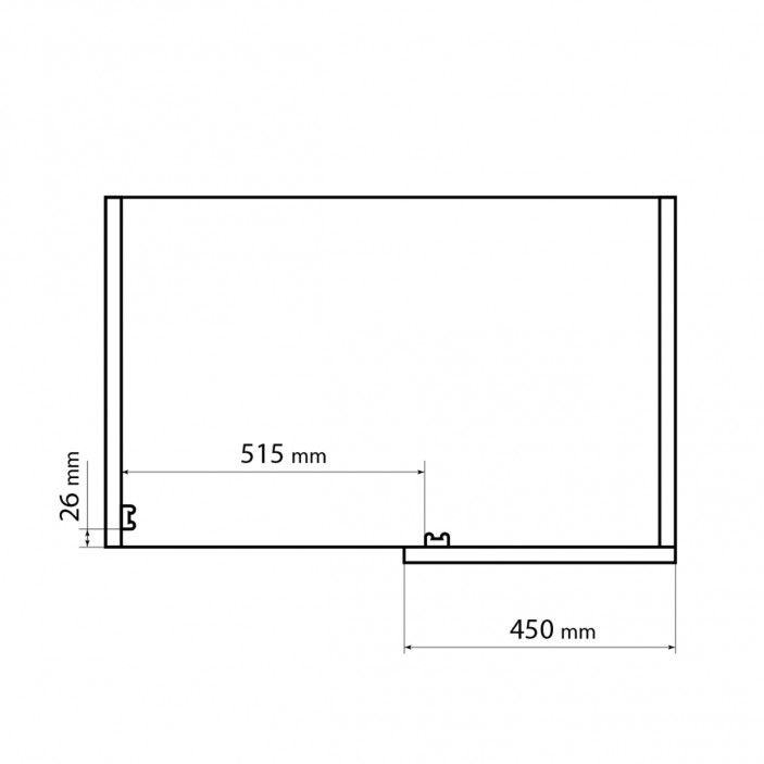 Blind corner cabinet mechanism 450mm, chrome Kitchen cabinet mechanisms and racks