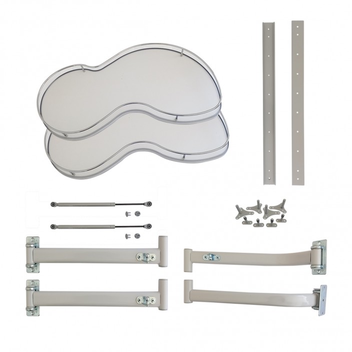 Blind corner cabinet mechanism 450mm, chrome Kitchen cabinet mechanisms and racks