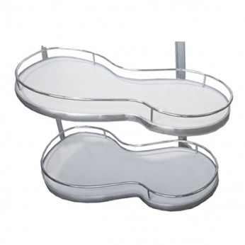 Blind corner cabinet mechanism 450mm, chrome Kitchen cabinet mechanisms and racks