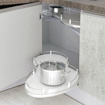Blind corner cabinet mechanism 450mm, chrome 18L.106.45L/45R - Kitchen cabinet mechanisms and racks Blind corner cabinet mechanism 450mm, chrome Kitchen cabinet mechanisms and racks
