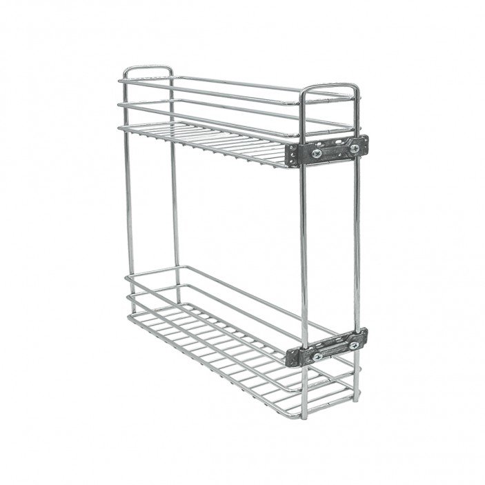 IVENTO DK – Кухненска Бутилиера за Шкаф, Дълбочина 400 мм, За Врати 15/20/25 см, Подвижна Планка 18. Кухненски механизми за вграждане