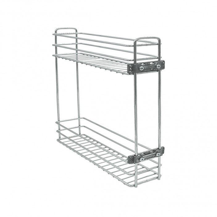 IVENTO DK – Кухненска Бутилиера за Шкаф, Дълбочина 450 мм, За Врати 15/20/25 см, Подвижна Планка 18. Кухненски механизми за вграждане