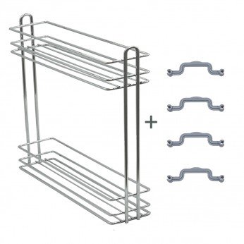 Механизъм за бутилки и препарати за шкаф 150, L 500mm. За скрит водач и с частично изтегляне, цвят хром 18. Кухненски механизми за вграждане