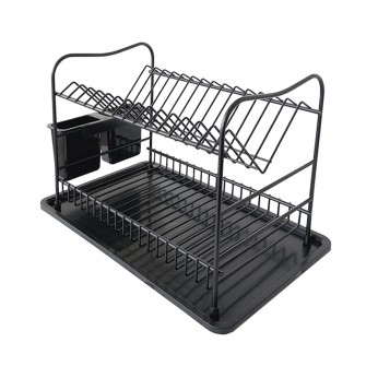 Double drying rack, black Kitchen cabinet mechanisms and racks