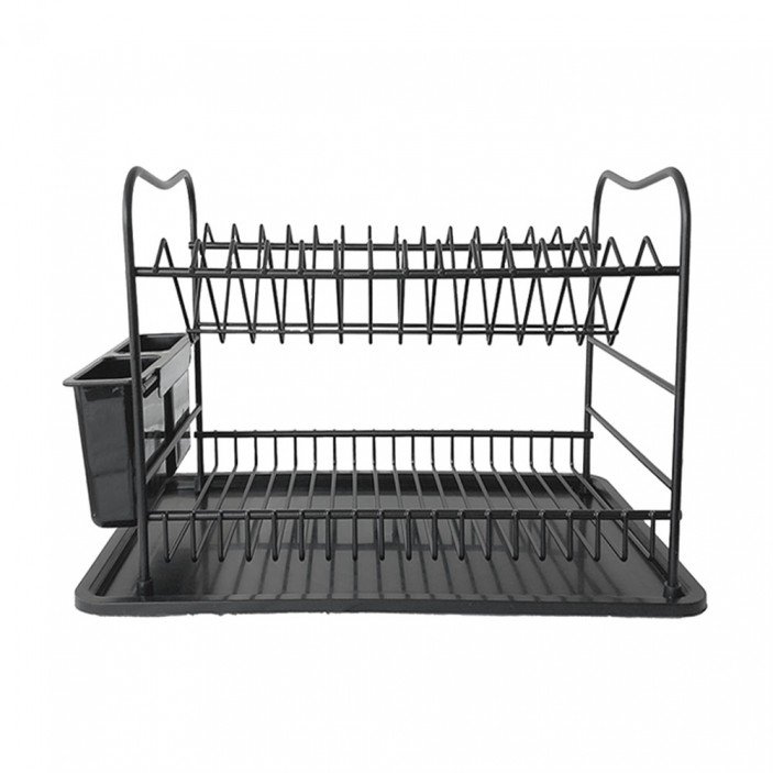 Сушилник за чинии и чаши, черен Кухненски механизми за вграждане
