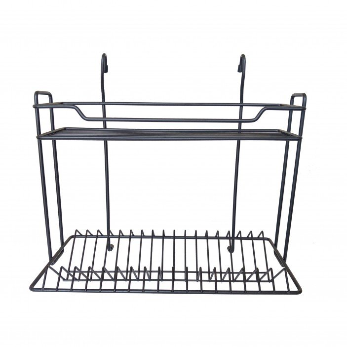 Сушилник за чинии и чаши, черен Кухненски механизми за вграждане