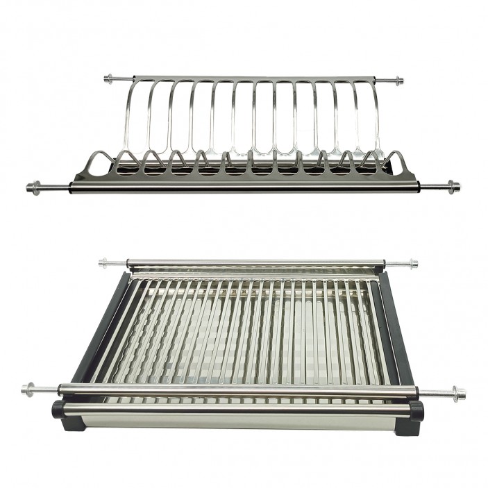 Stainless double dish rack 18L.824.40-99 - 18. Kitchen cabinet mechanisms and racks Stainless double dish rack 18. Kitchen cabinet mechanisms and racks