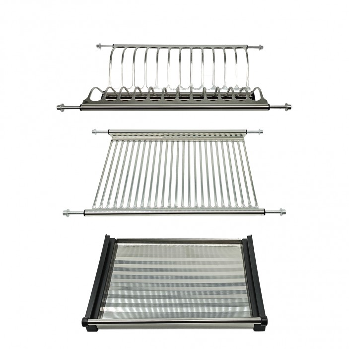 Stainless double dish rack 18L.824.40-99 - 18. Kitchen cabinet mechanisms and racks Stainless double dish rack 18. Kitchen cabinet mechanisms and racks
