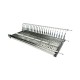 Single-tier (stainless) plate and glass rack in one row with tray, for installation in a top cabinet 18. Kitchen cabinet mechanisms and racks