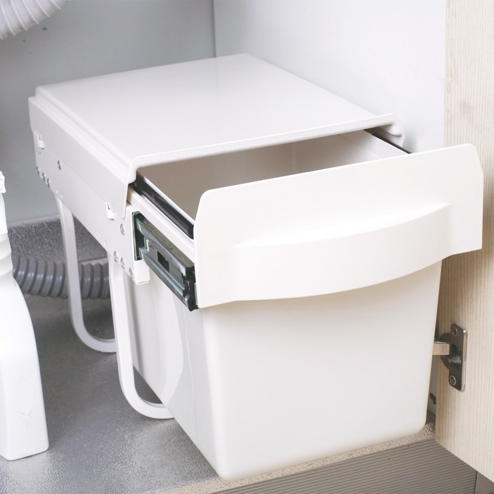 IVENTO Кош за вграждане - бяло - 20 Л. (1 х 20Л.) Аксесоари за кухня