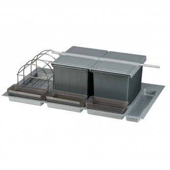 PVC Kitchen cabinet waste bin - 12+12L Kitchen accessories