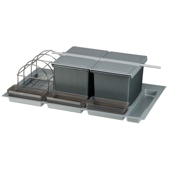 PVC Kitchen cabinet waste bin - 12+12L Kitchen accessories