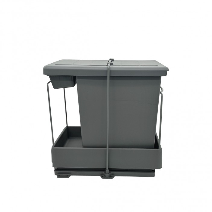Plastic waste bin with automatic pull-out - mounted on a cabinet door minimum 400 mm, Anthracite 19L.100.41A - 19. Kitchen accessories Plastic waste bin with automatic pull-out - mounted on a cabinet door minimum 400 mm, Anthracite 19. Kitchen accessories