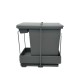 Plastic waste bin with automatic pull-out - mounted on a cabinet door minimum 400 mm, Anthracite 19L.100.41A - 19. Kitchen accessories Plastic waste bin with automatic pull-out - mounted on a cabinet door minimum 400 mm, Anthracite 19. Kitchen accessories