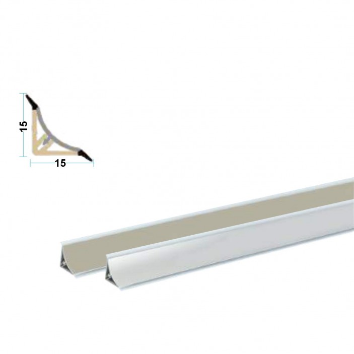 Водобранна лайстна 15х15 алуминиева 19L.400.02-08 - Аксесоари за кухня Водобранна лайстна 15х15 алуминиева Аксесоари за кухня