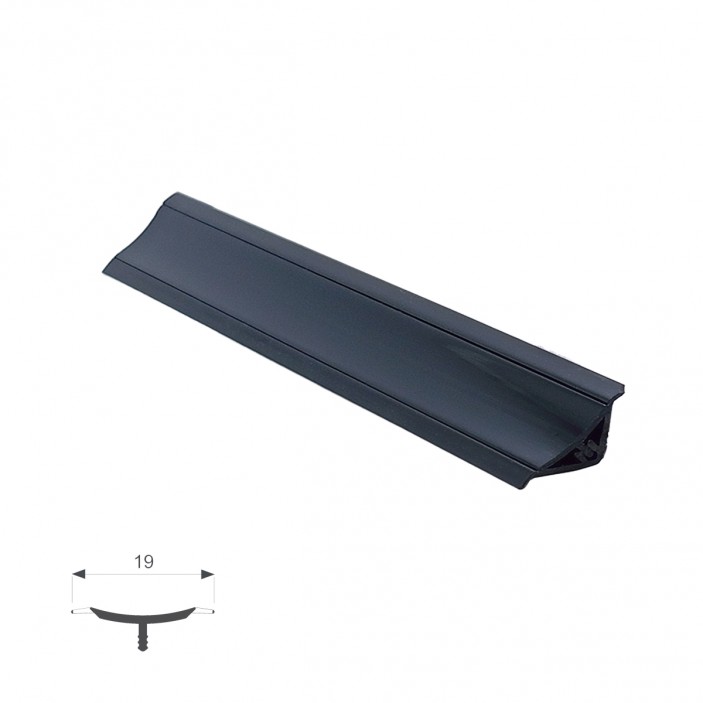 Водобранна лайсна 15х15, черно 19. Аксесоари за кухня