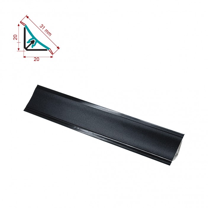 Малка вдлъбната водобранна лайстна, черна 19. Аксесоари за кухня