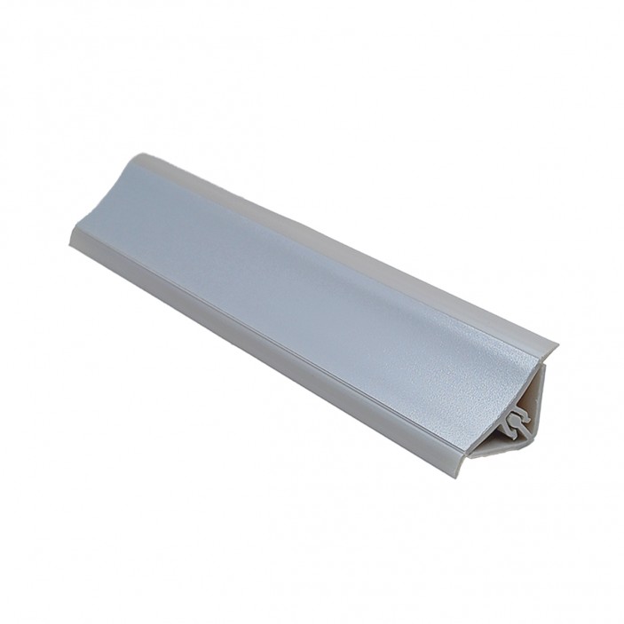 Малка вдлъбната водобранна лайстна, мат хром 19. Аксесоари за кухня