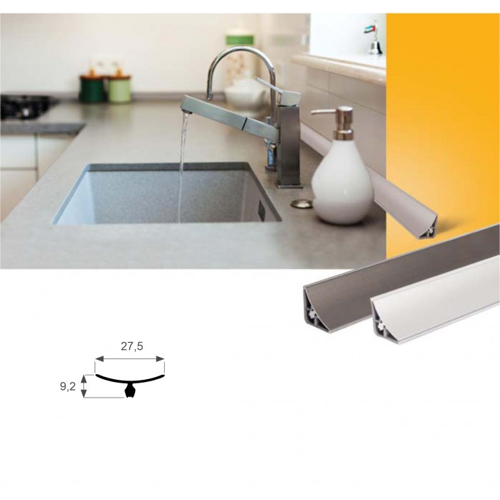 Водобранна лайстна 24x24 алуминий Аксесоари за кухня