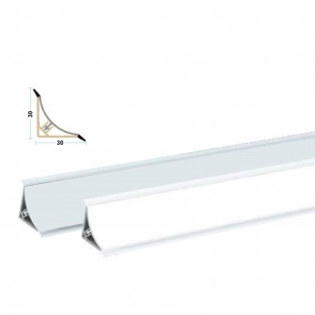 PVC Водобранна лайстна, бяла с бял силикон Аксесоари за кухня