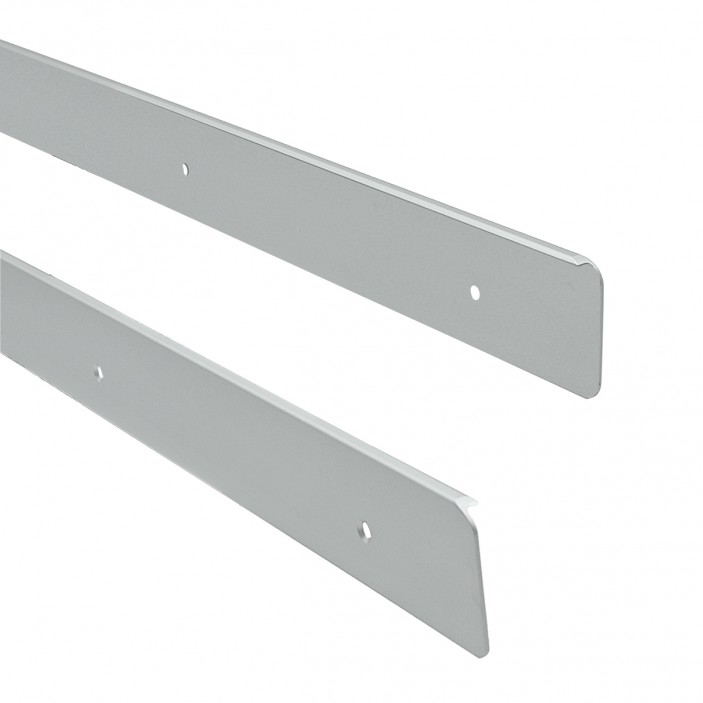 IVENTO Aluminum side end piece for worktop 30 or 40 mm, set left and right, matt chrom 19. Kitchen accessories