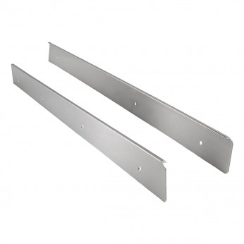 IVENTO Алуминиев страничен завършващ елемент за работен плот  40 mm, комплект ляв и дясен, инокс 19. Аксесоари за кухня