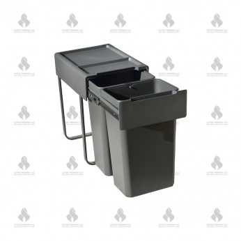 IVENTO Built-in Waste Bin - Dark Gray - 52 L. (2 x 26 L.) Kitchen accessories