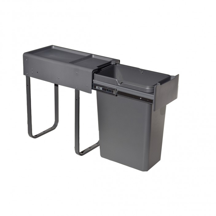 IVENTO Кош за вграждане - тъмно сив - 30 Л. (1 х 30Л.) 19L.100.53 - Аксесоари за кухня IVENTO Кош за вграждане - тъмно сив - 30 Л. (1 х 30Л.) Аксесоари за кухня