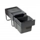 IVENTO Кош за вграждане -Tъмно сив - 30 Л. (2 х 15Л.) 19L.100.55 - Аксесоари за кухня IVENTO Кош за вграждане -Tъмно сив - 30 Л. (2 х 15Л.) Аксесоари за кухня