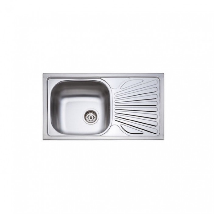 Inset sink 43,5x76 with small siphon and trough overflow 20L.018.00-02 - Kitchen sinks and vent hoods Inset sink 43,5x76 with small siphon and trough overflow Kitchen sinks and vent hoods